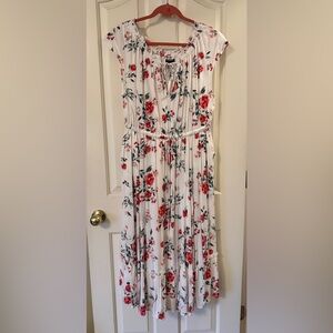 Torrid White Flower Print Dress